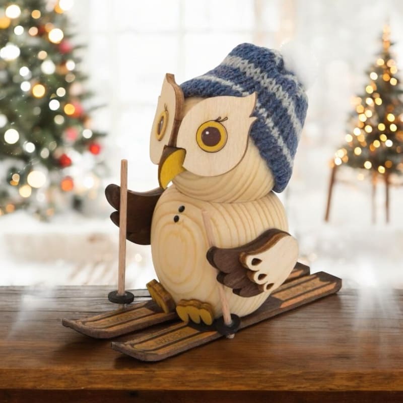 Miniature Owl with Ski